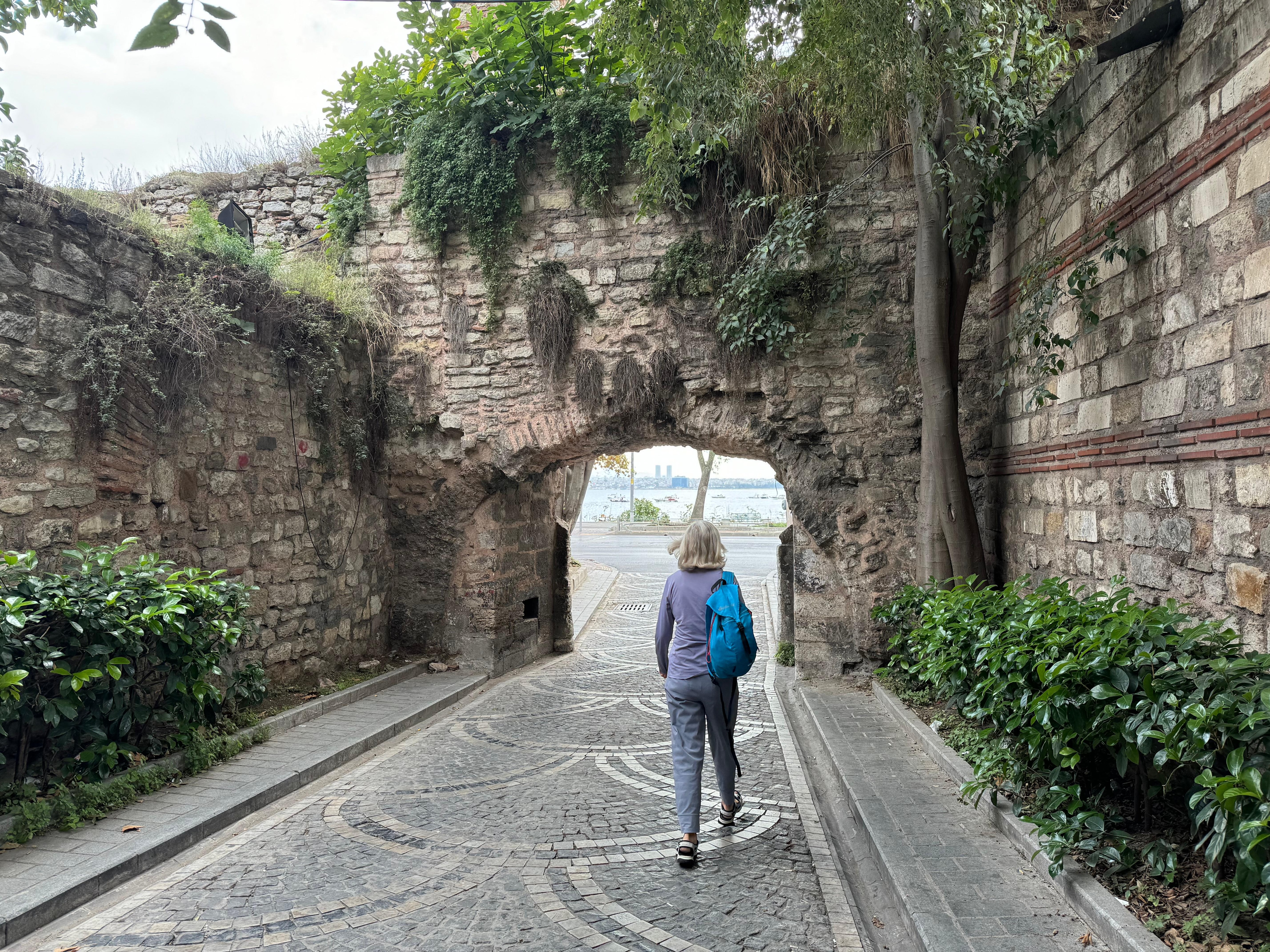 Arched gate to the hotel.