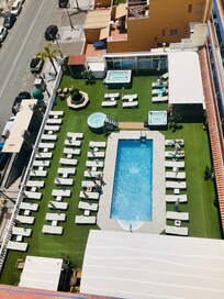 Utsikt från vårt rum på åttonde våningen.