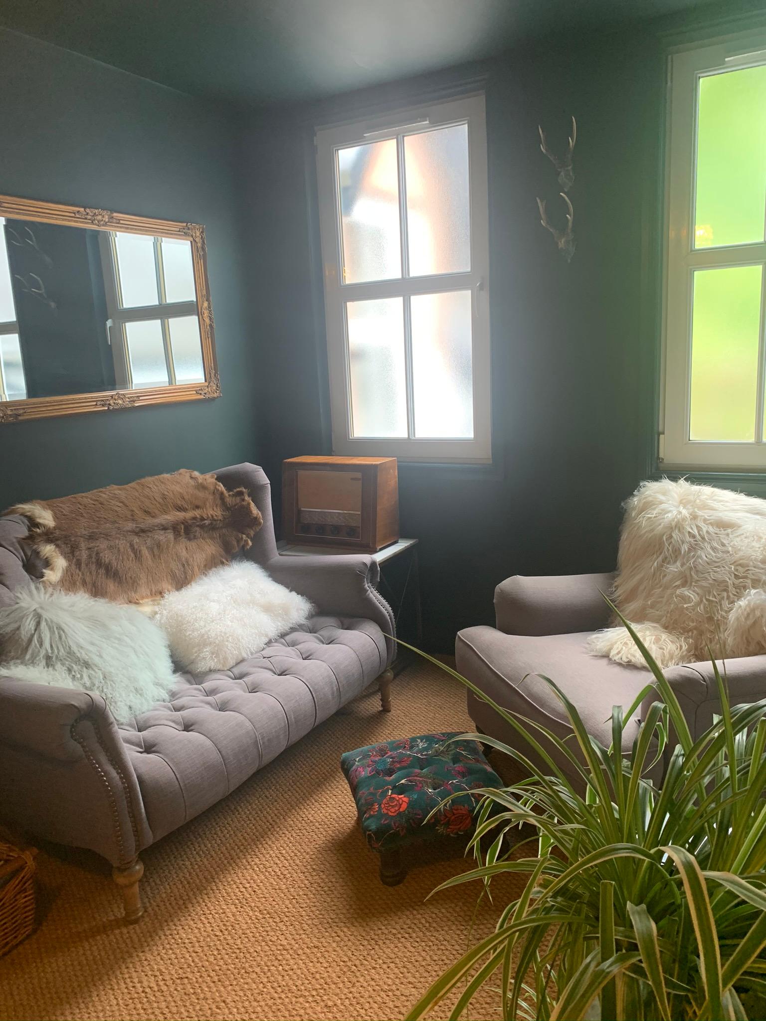 The upstairs sitting room.