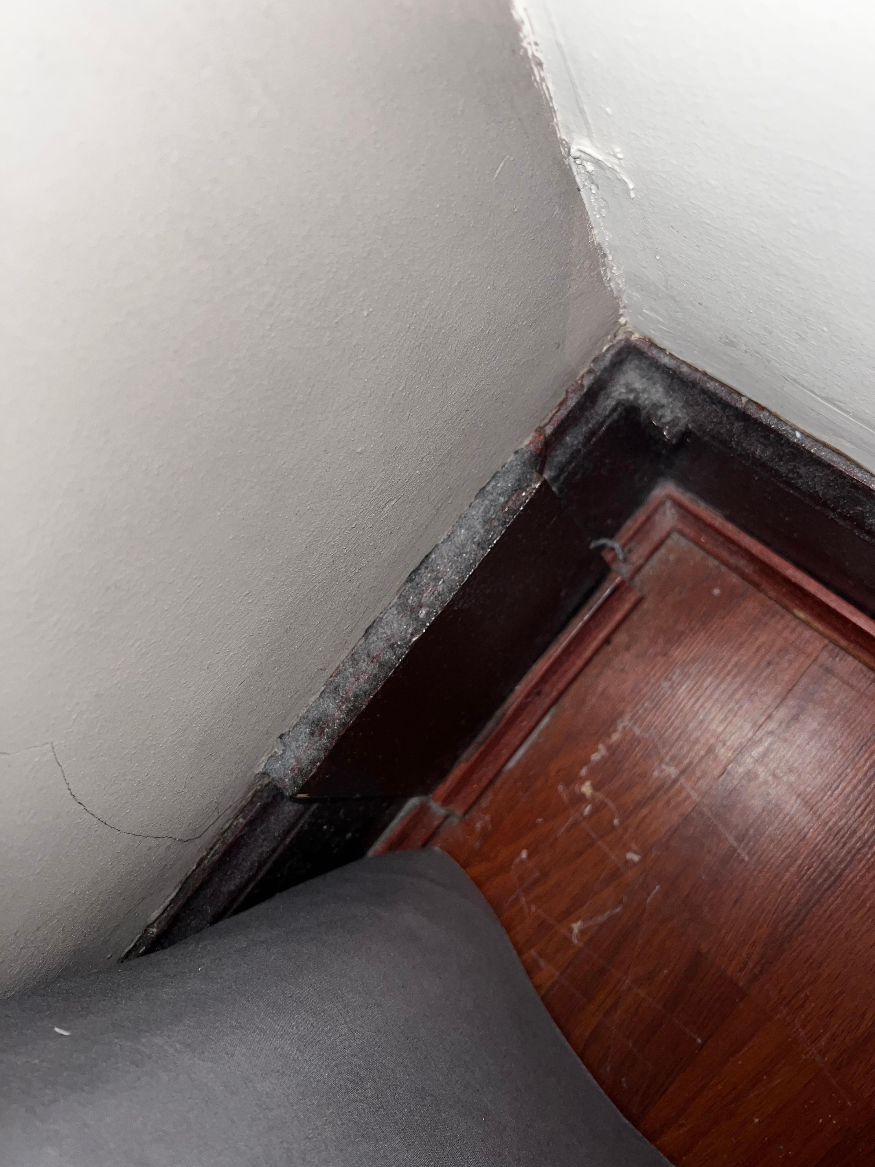 Behind the bed