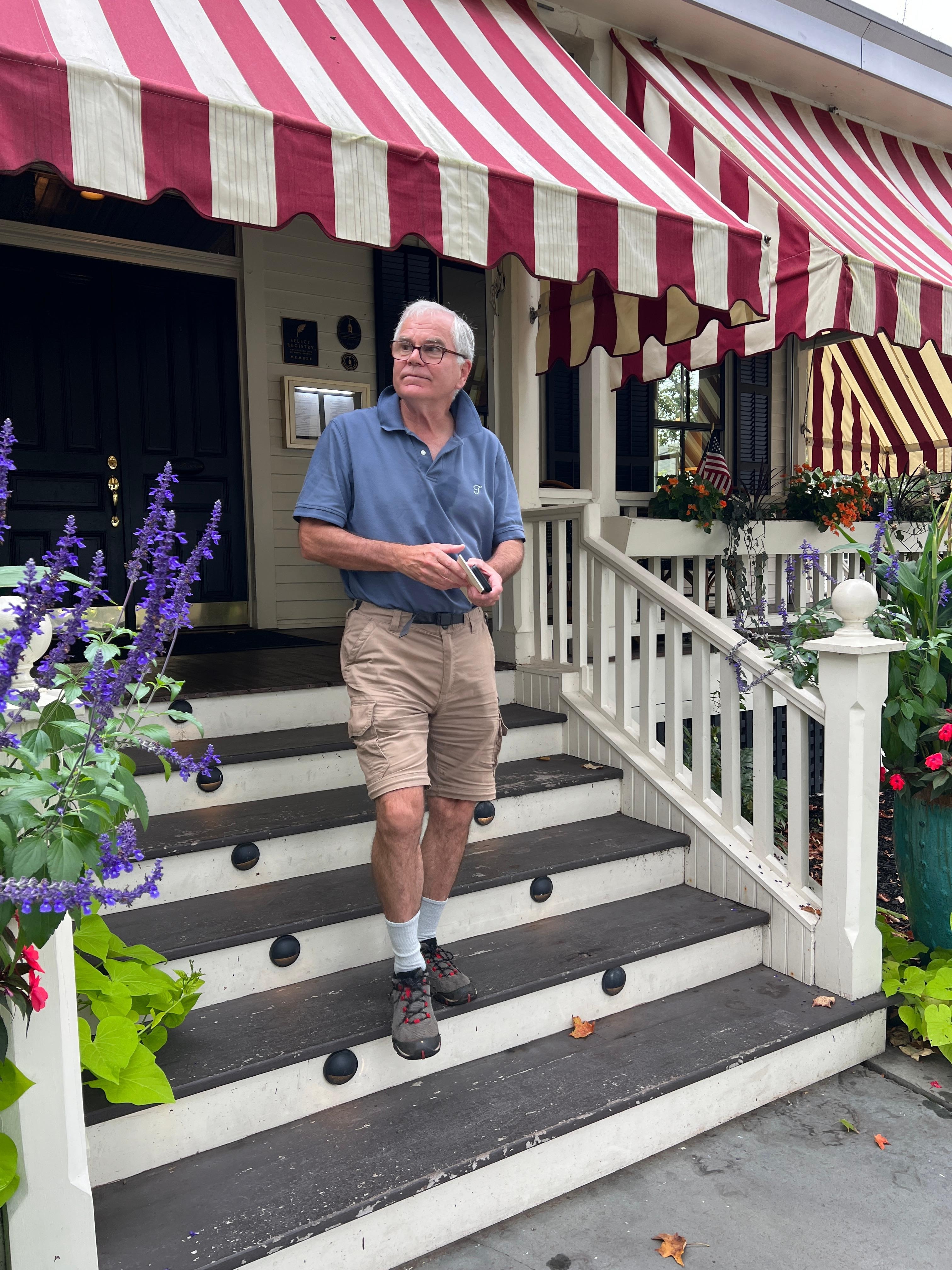 You can eat on the veranda or inside.z Both the breakfast and dinner were delicious!!