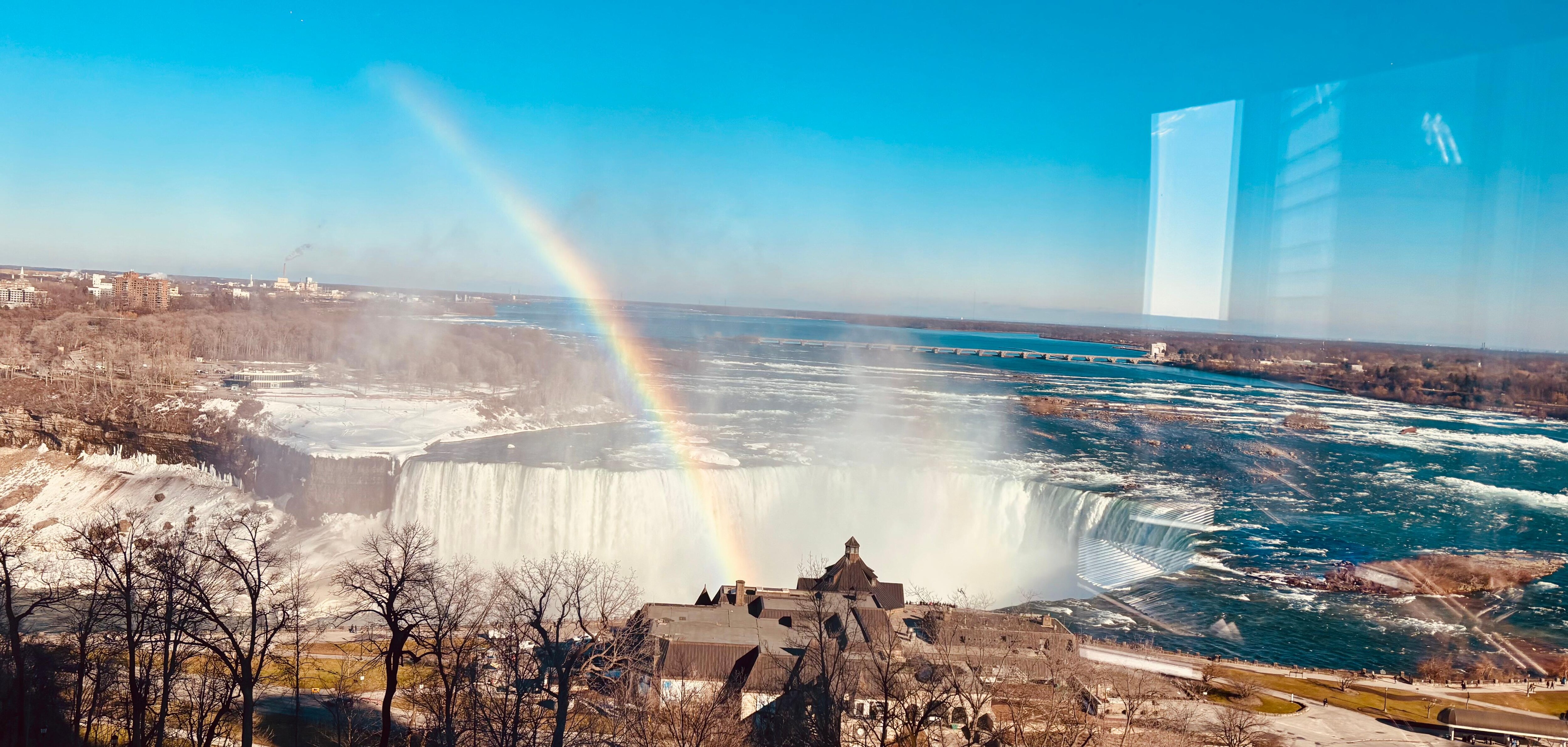 This turned into a full double rainbow! Just our luck 🍀