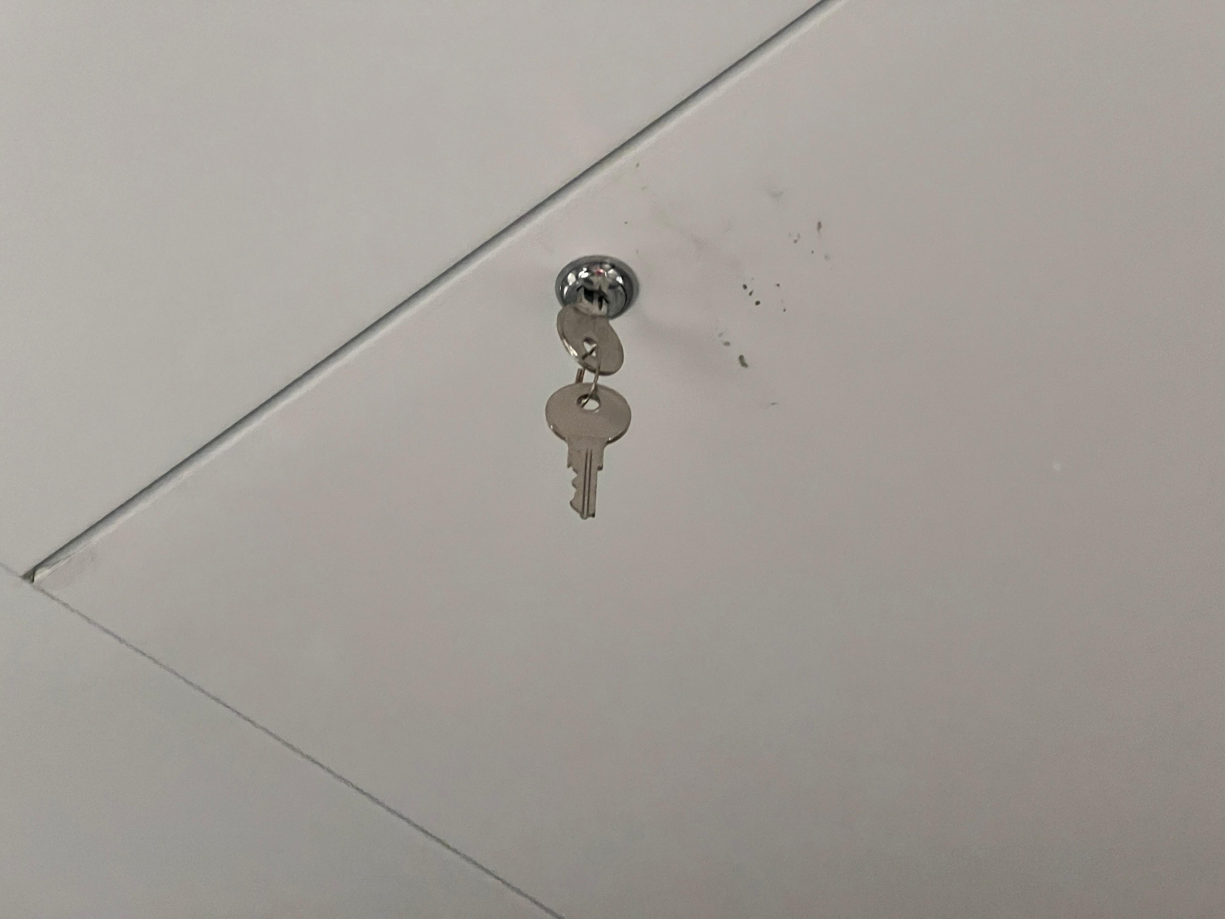 Keys left in panels