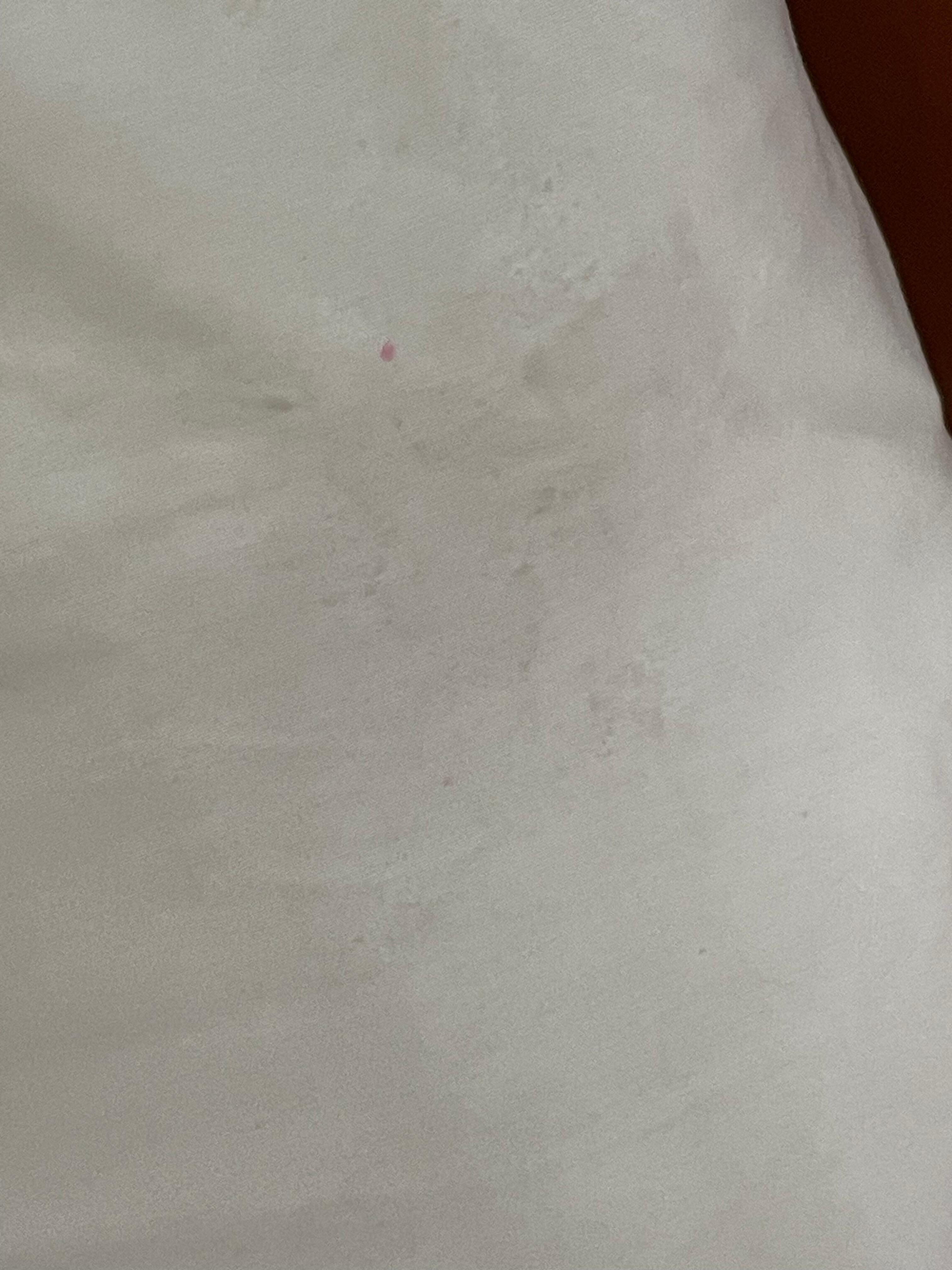 Makeup on one of the many dirty pillowcases