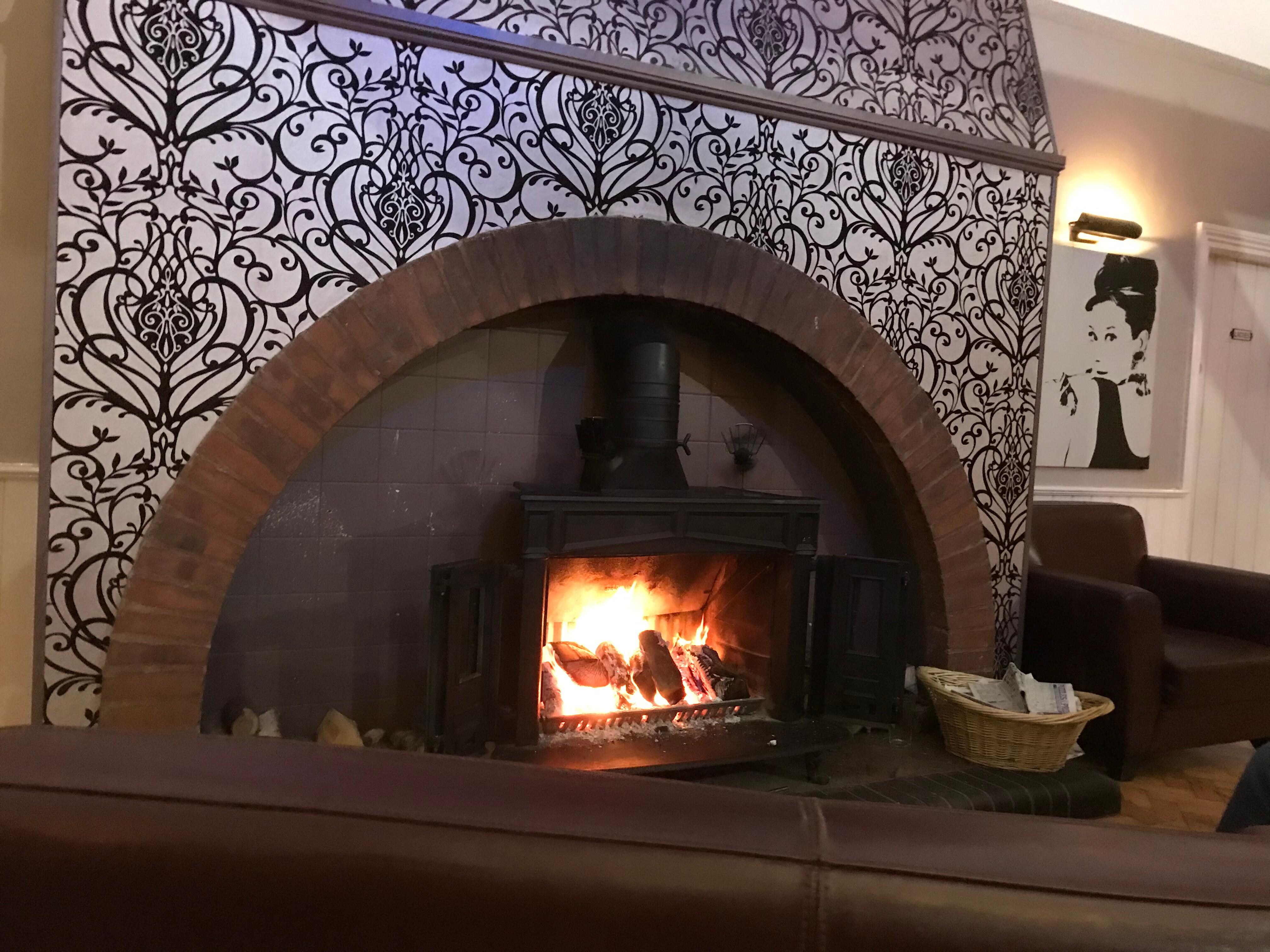 Roaring warm fire