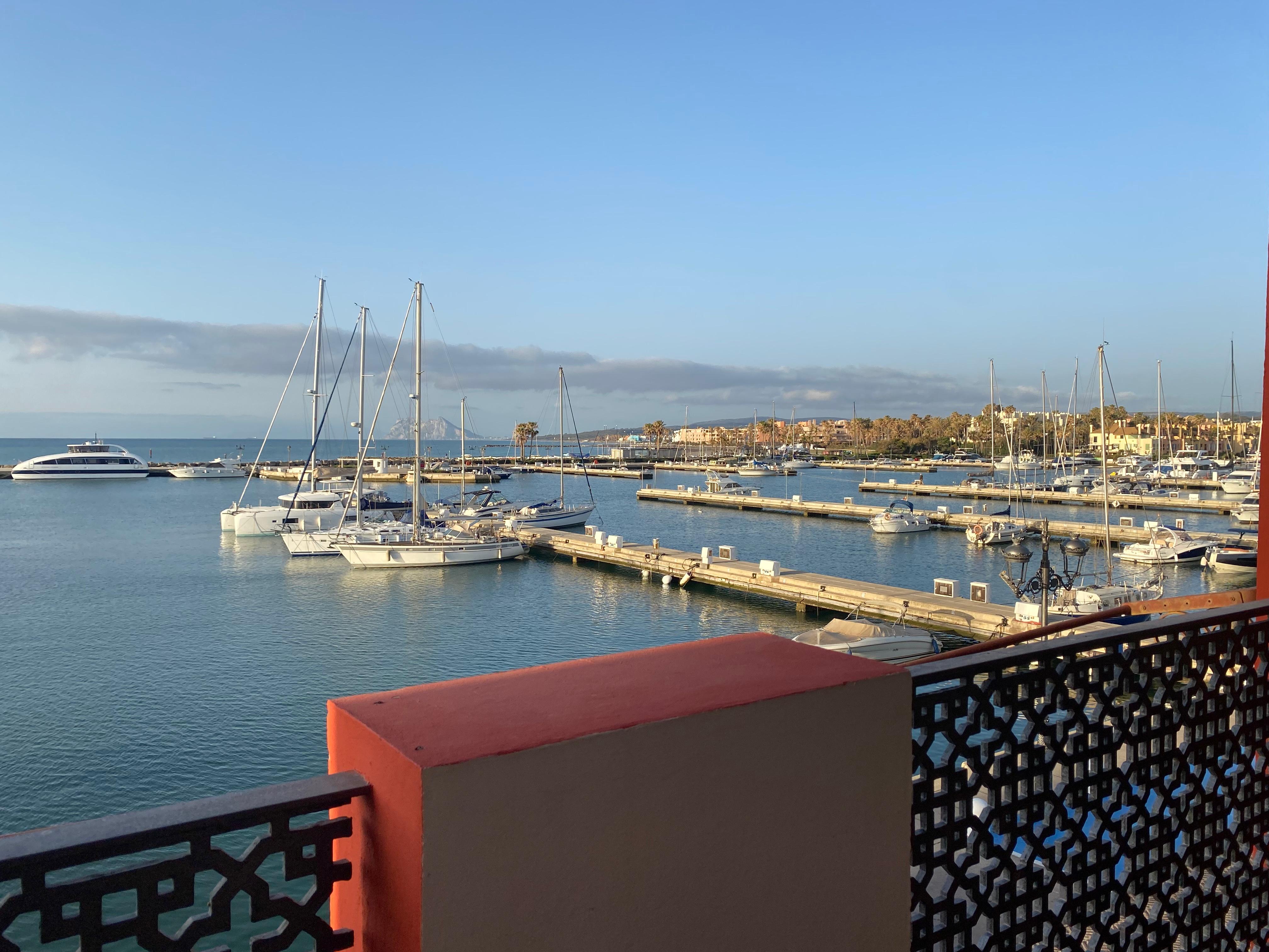 Vista desde la terraza en el desayuno 