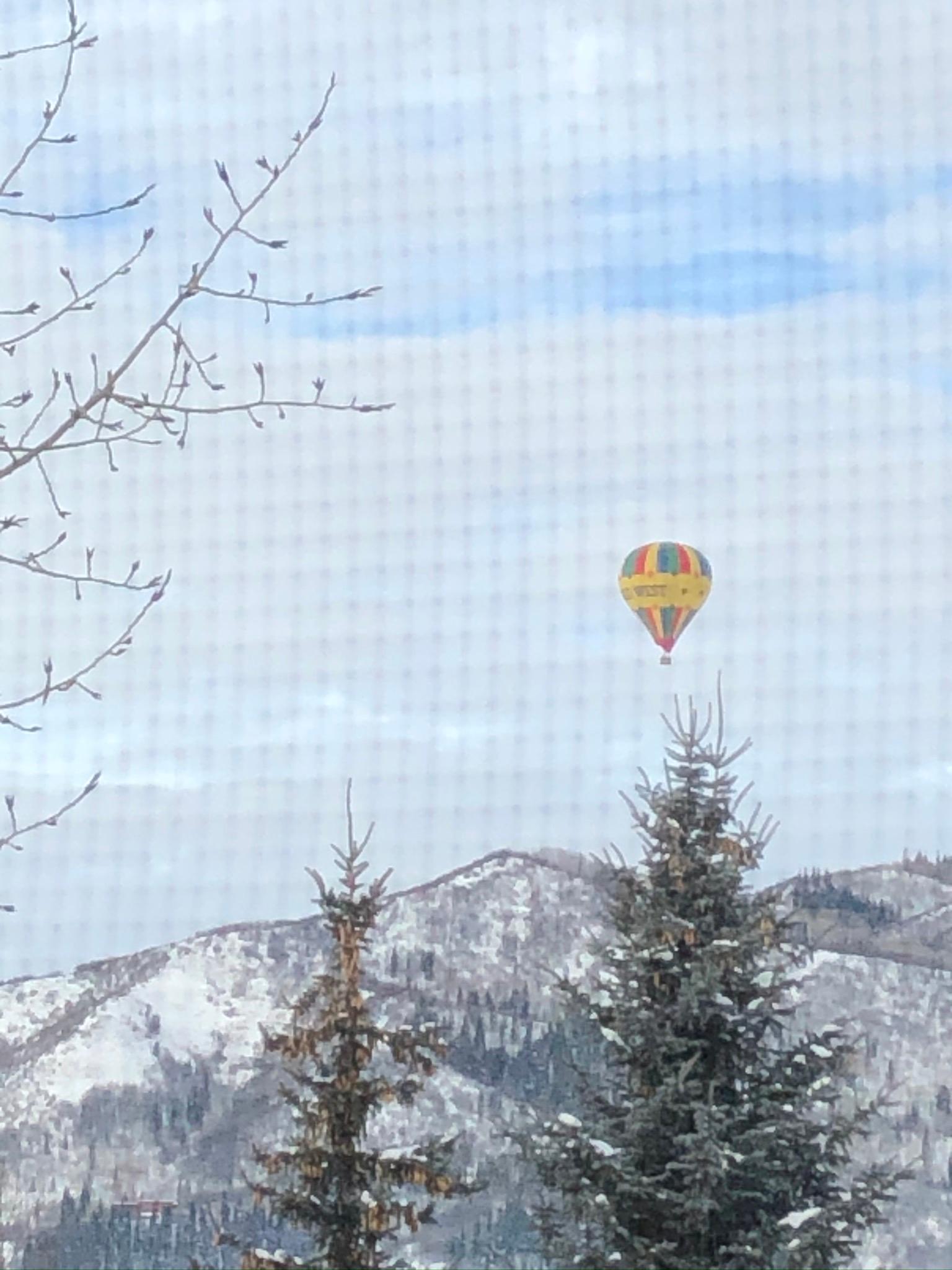 Hot air balloon over Yampa valley