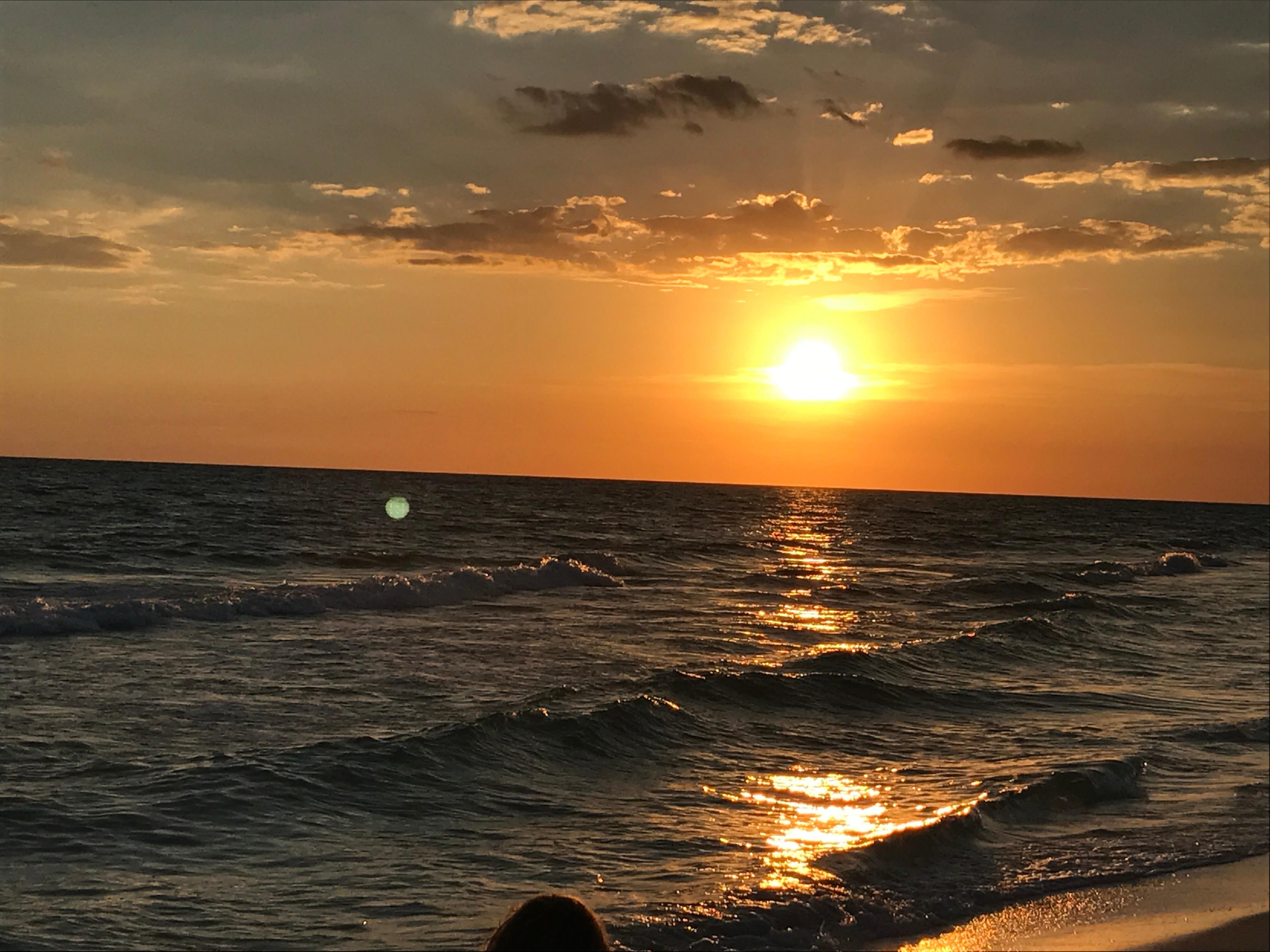 Beautiful Miramar Beach sunset right across the street from the Alerio.