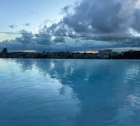 Sunset at the pool