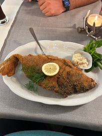 Fried carp at the onsite restaurant