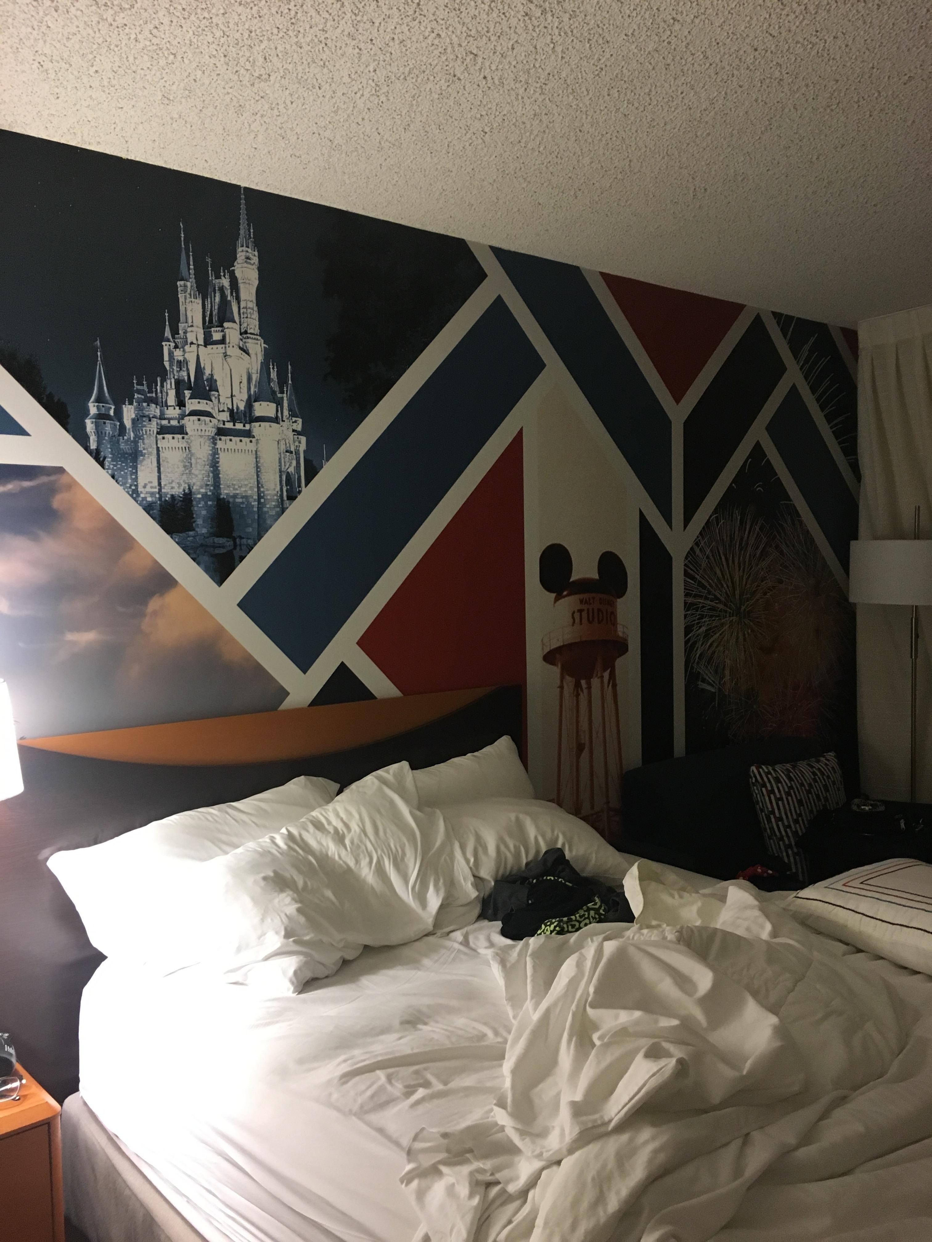 Disney paintings on the walls