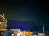 抵達時看到的極光