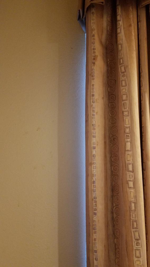 Blood Spatters on Wall and Curtains