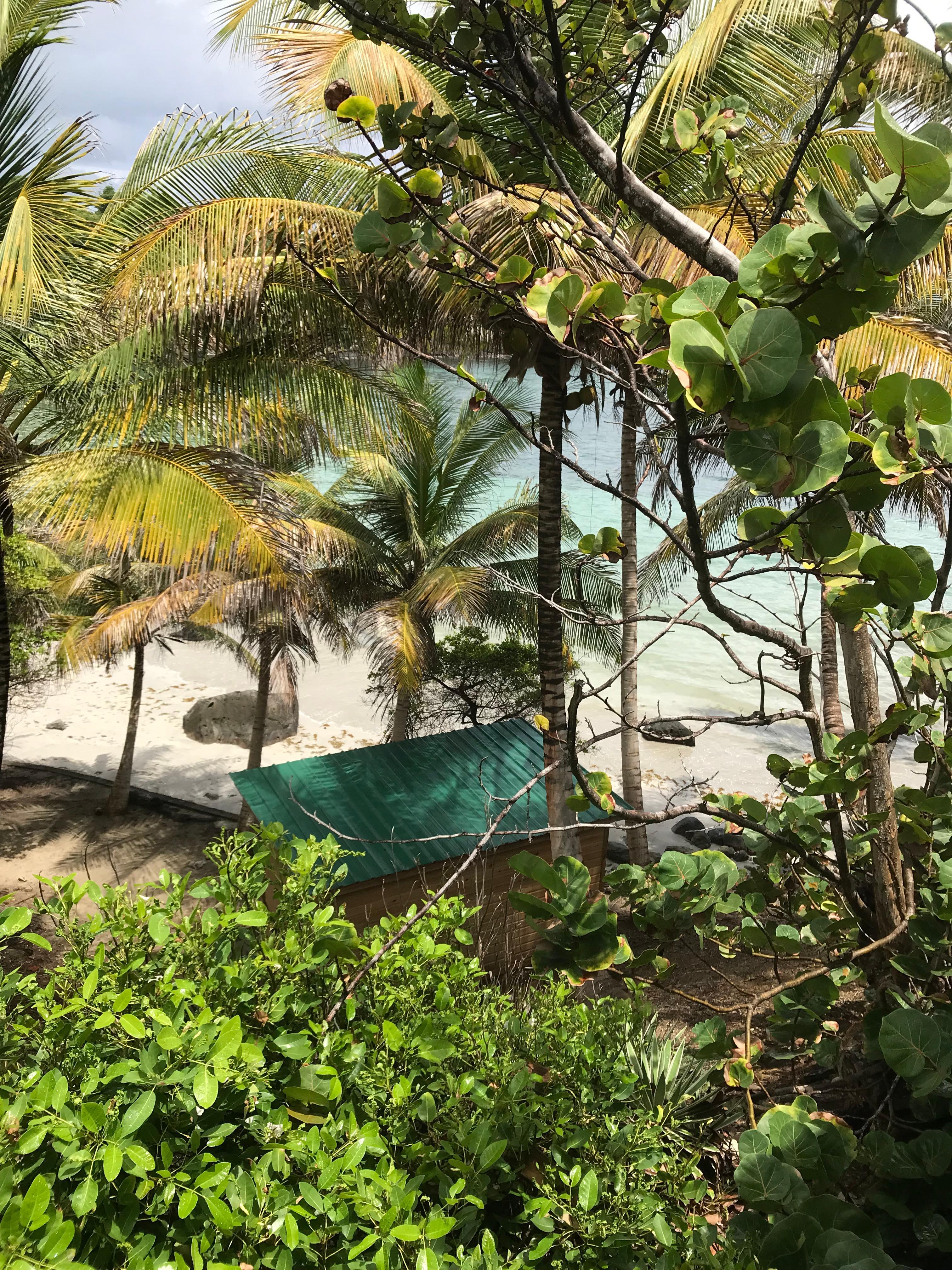 View from hotel to beach 