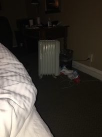 The broken heater they gave us
