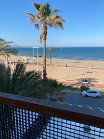 Tatt fra balkongen på hotellrommet.