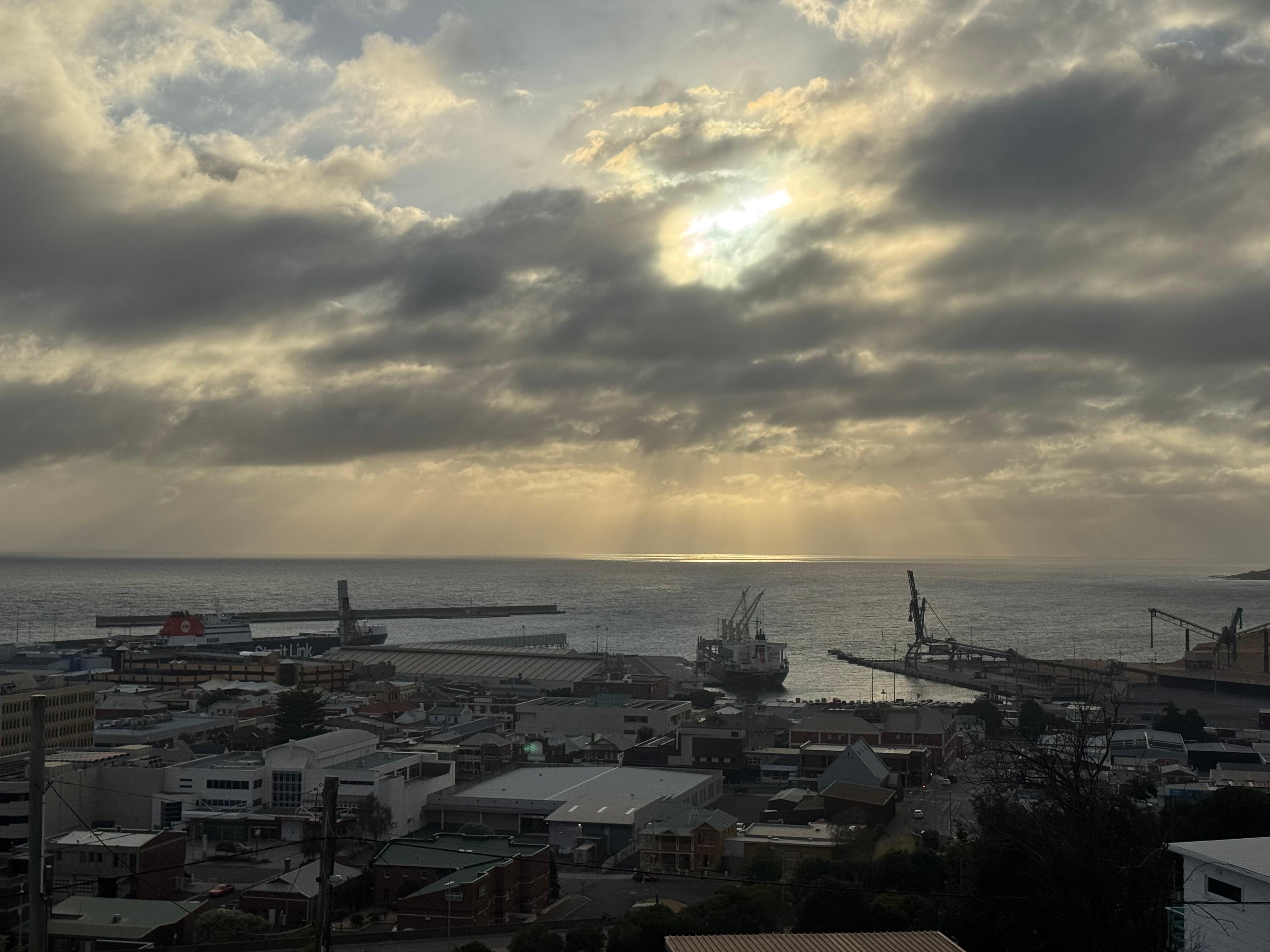 The view at 7am from the deck