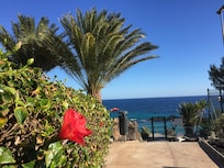 Salida hacia el mar desde el hotel