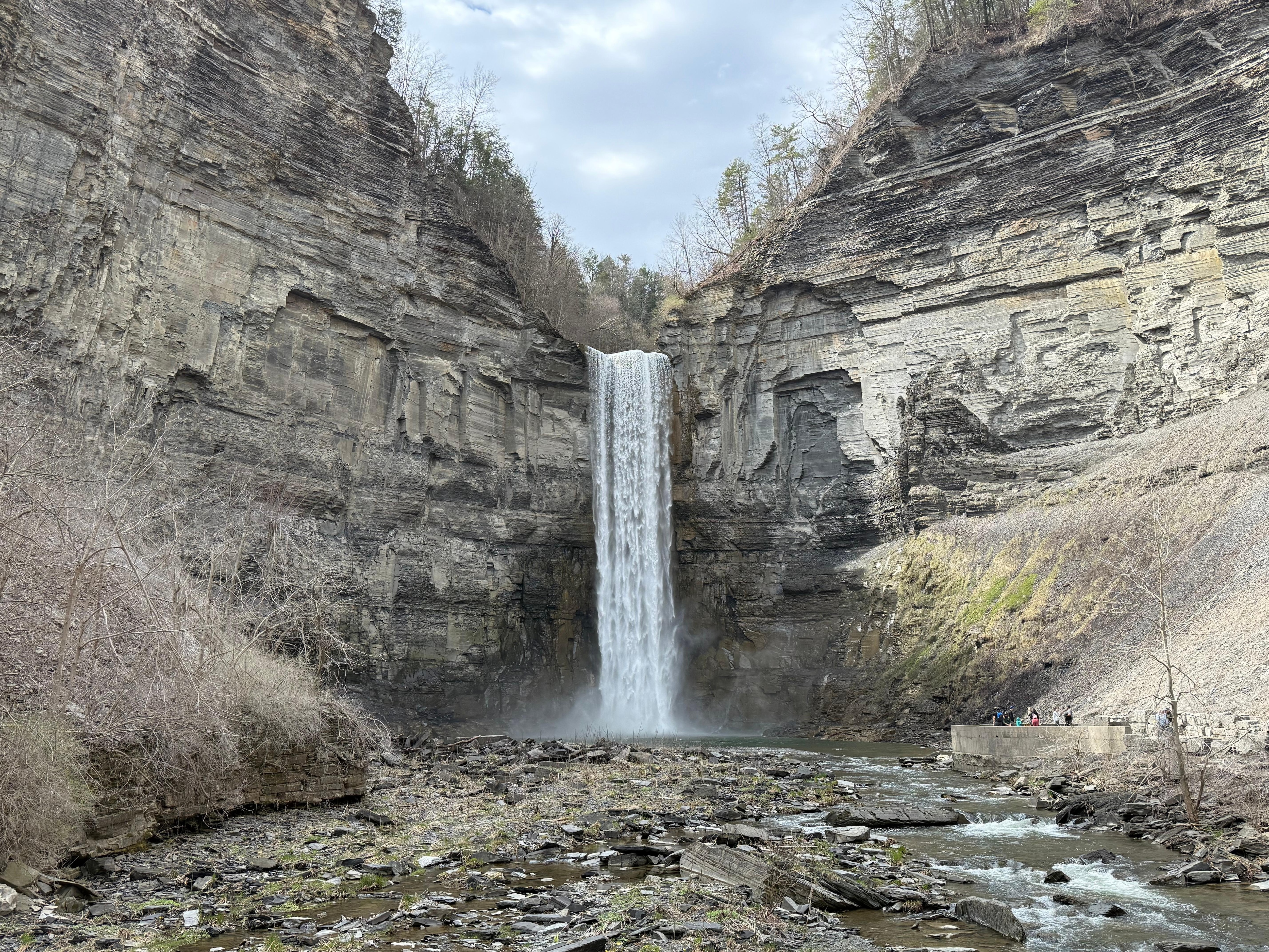 Waterfall seen from base.