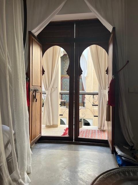 The view into the courtyard of the Riad from our room