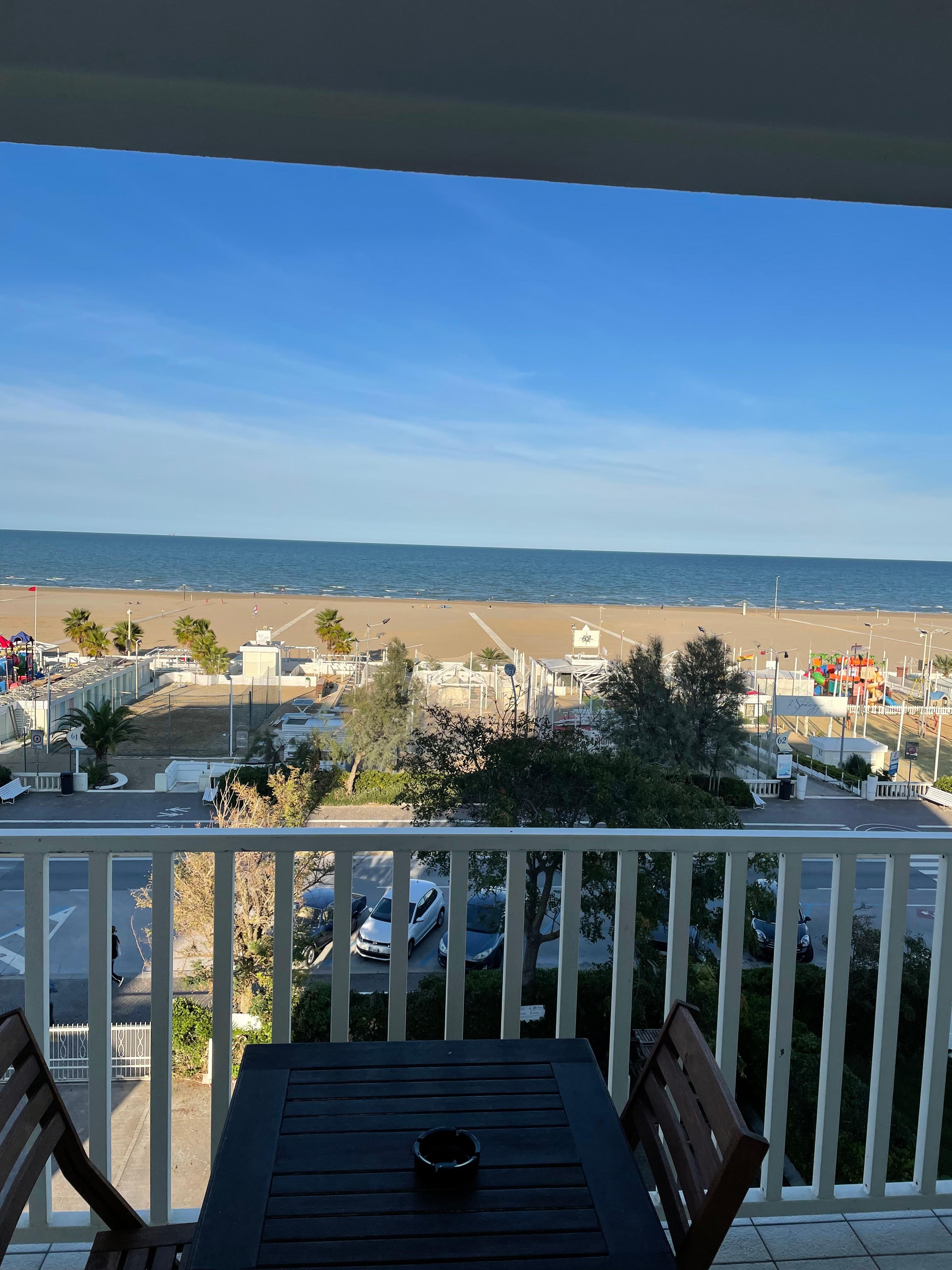 View of beach from our balcony 