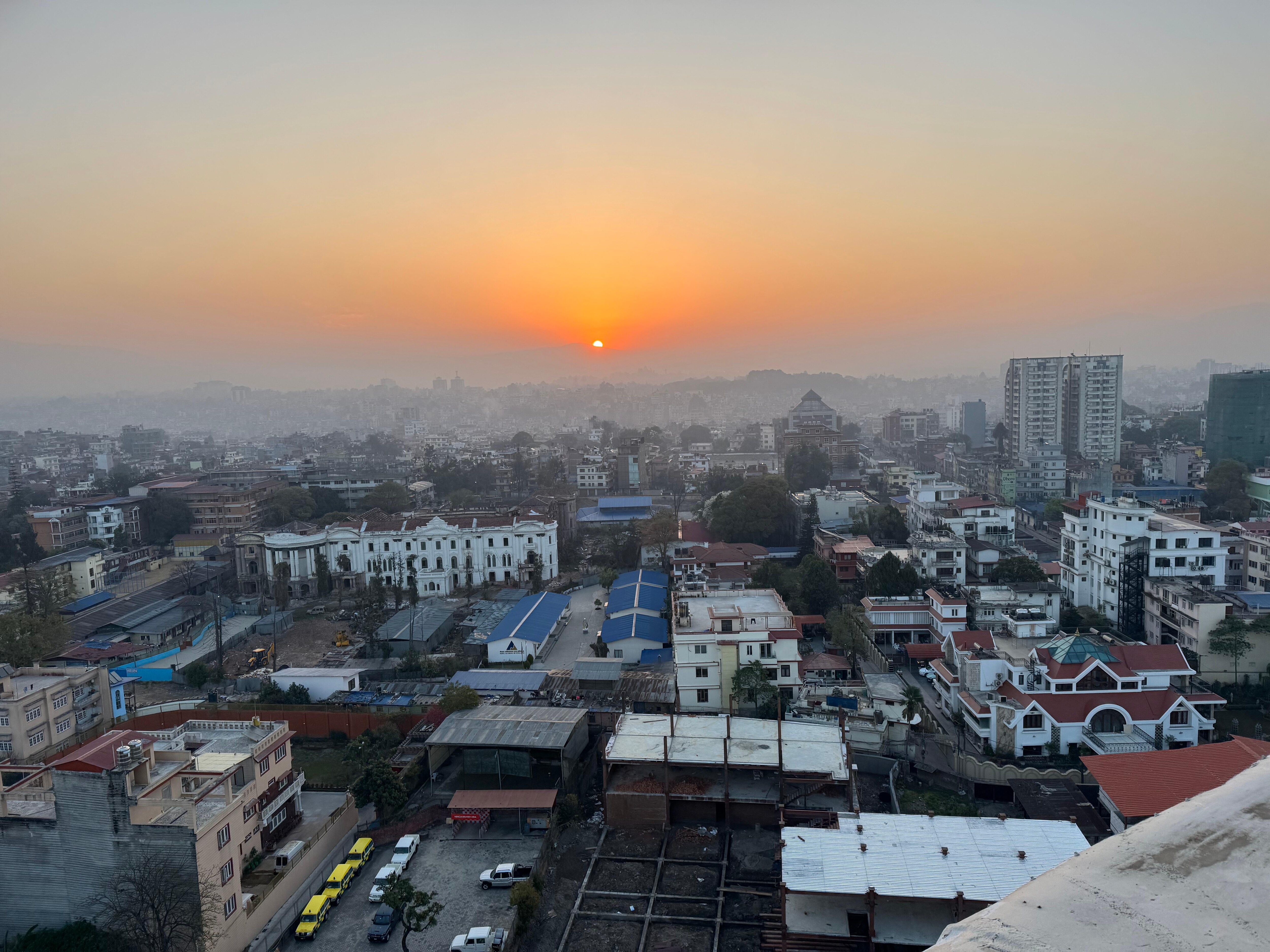 Sunrise view from the outdoor restaurant patio