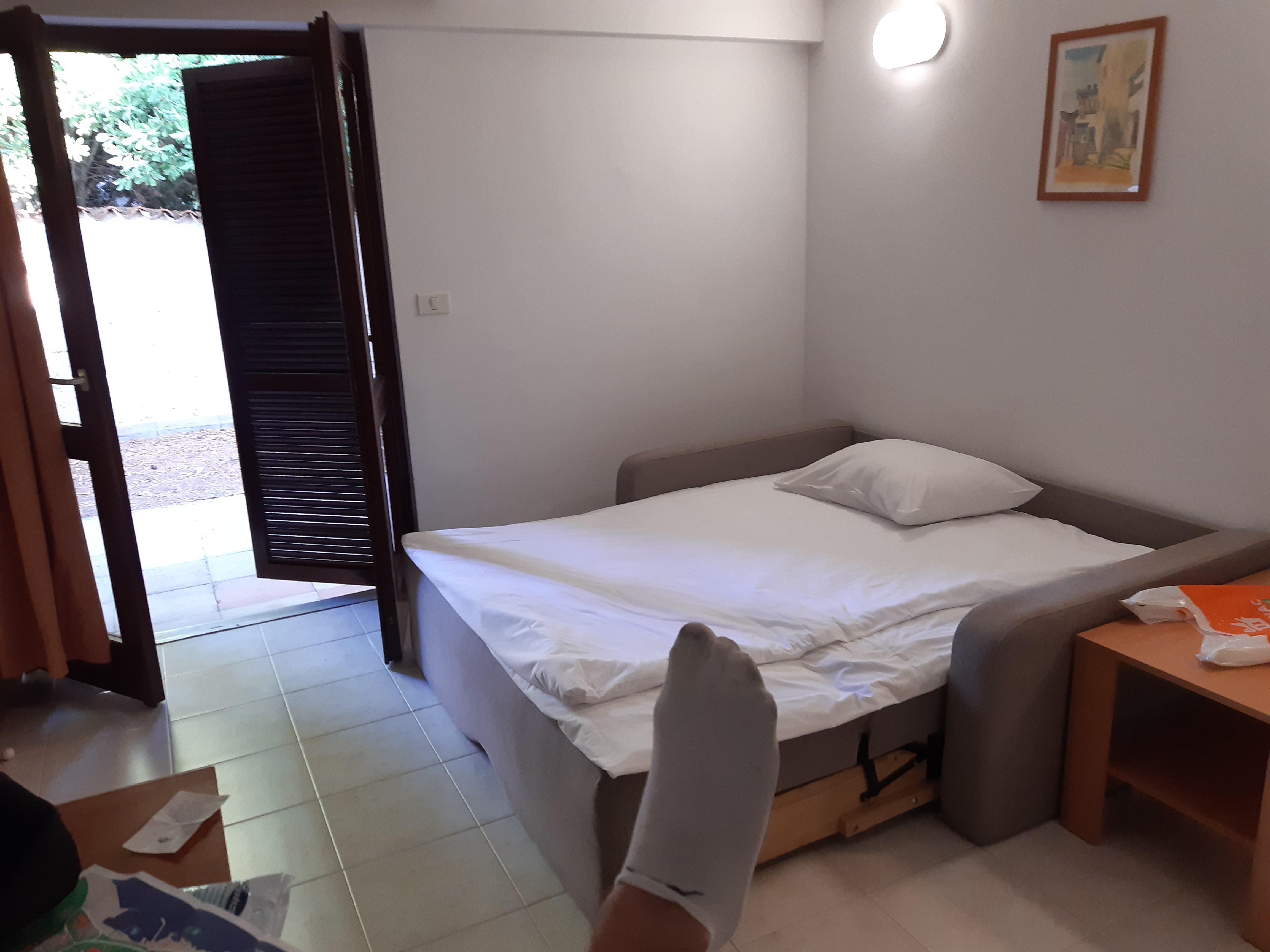 Sofa bed setup