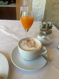 Cappuccino and Orange Juice