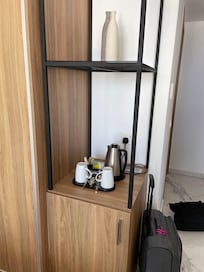 Coffee facilities and (really) cool fridge