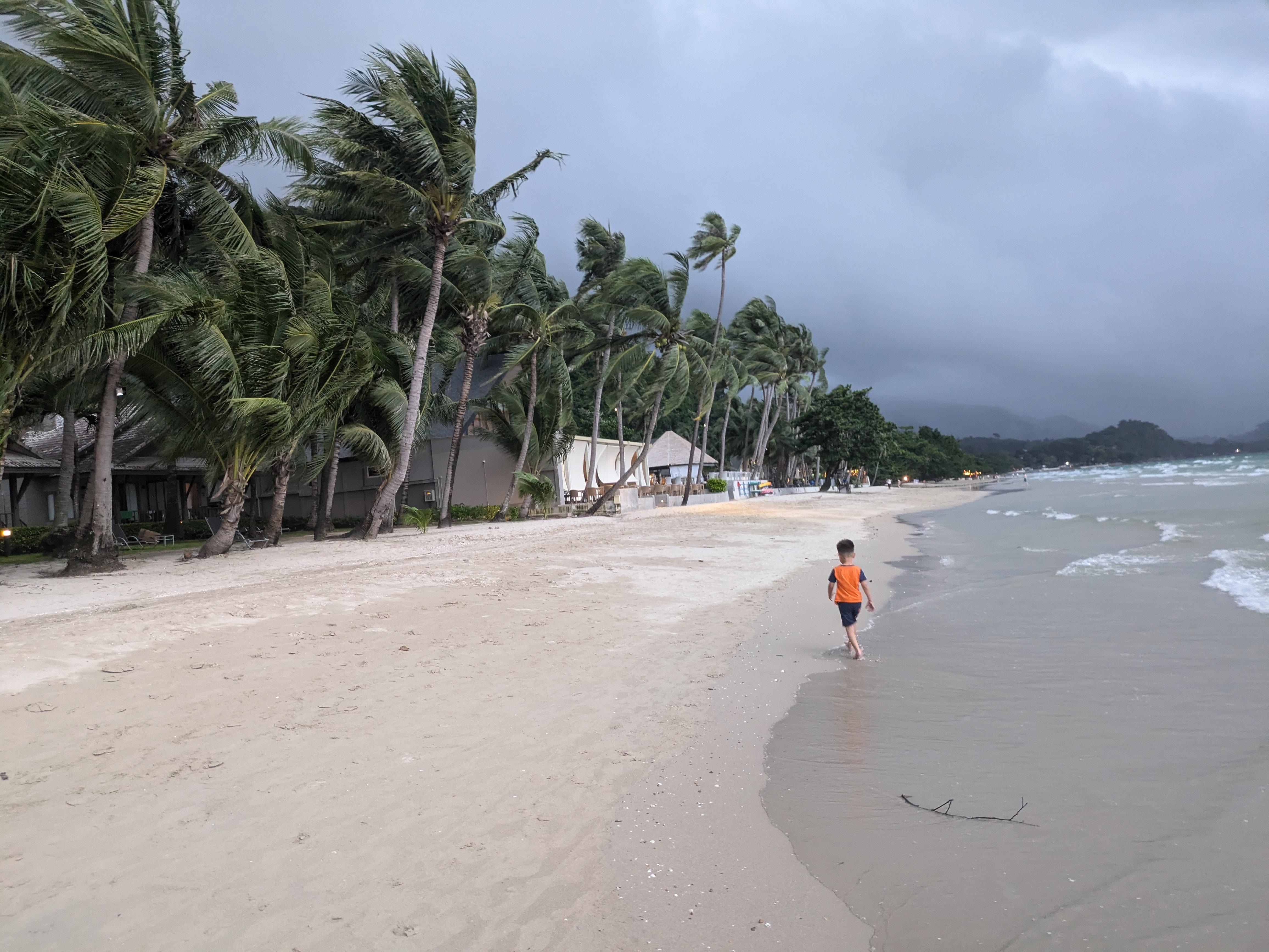 The beach in front of hotel