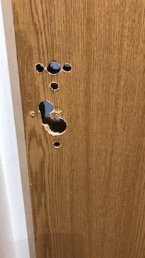 Holes in door