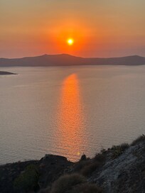Coucher de soleil sur la caldera