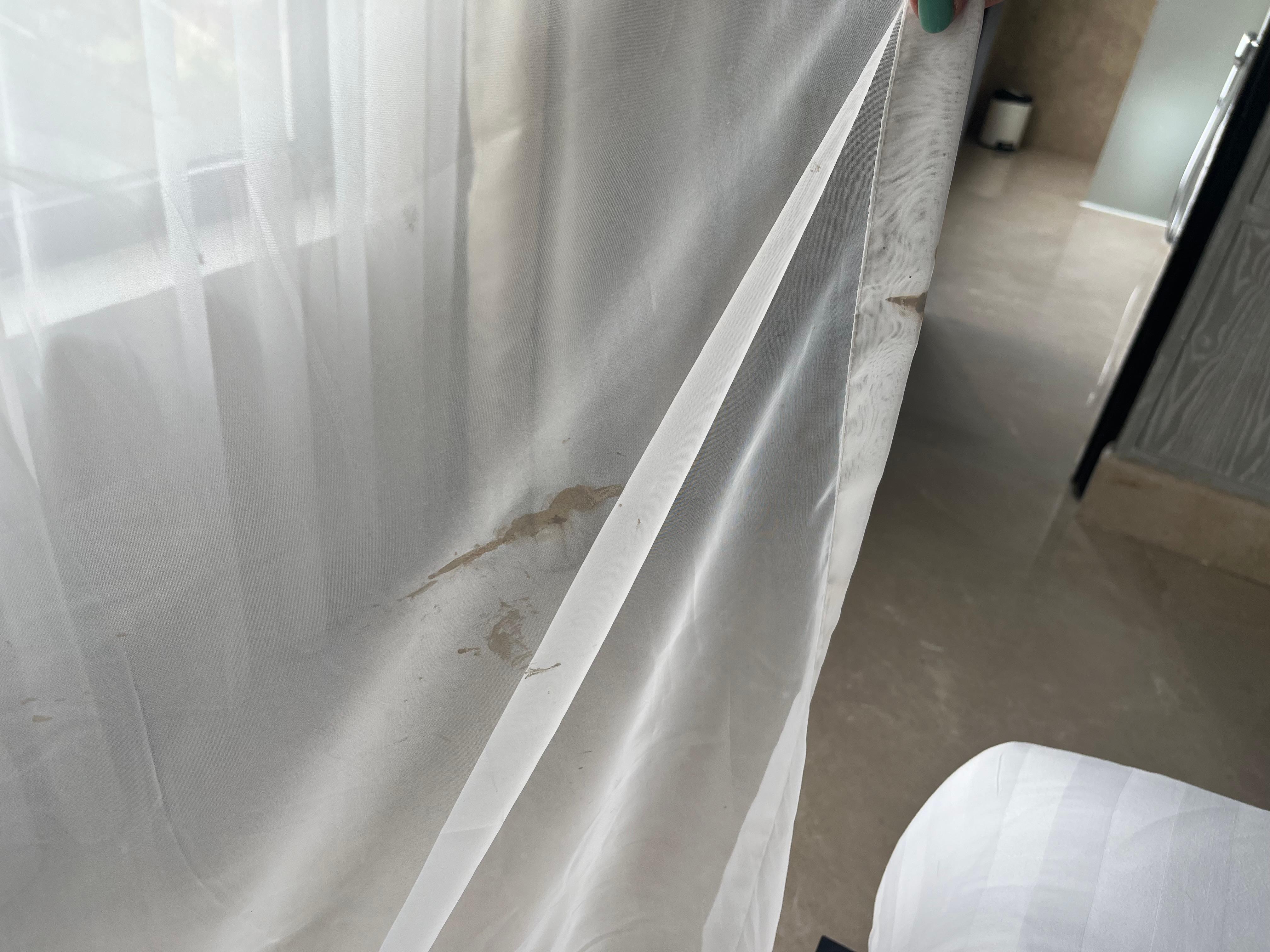 Stains on curtains 