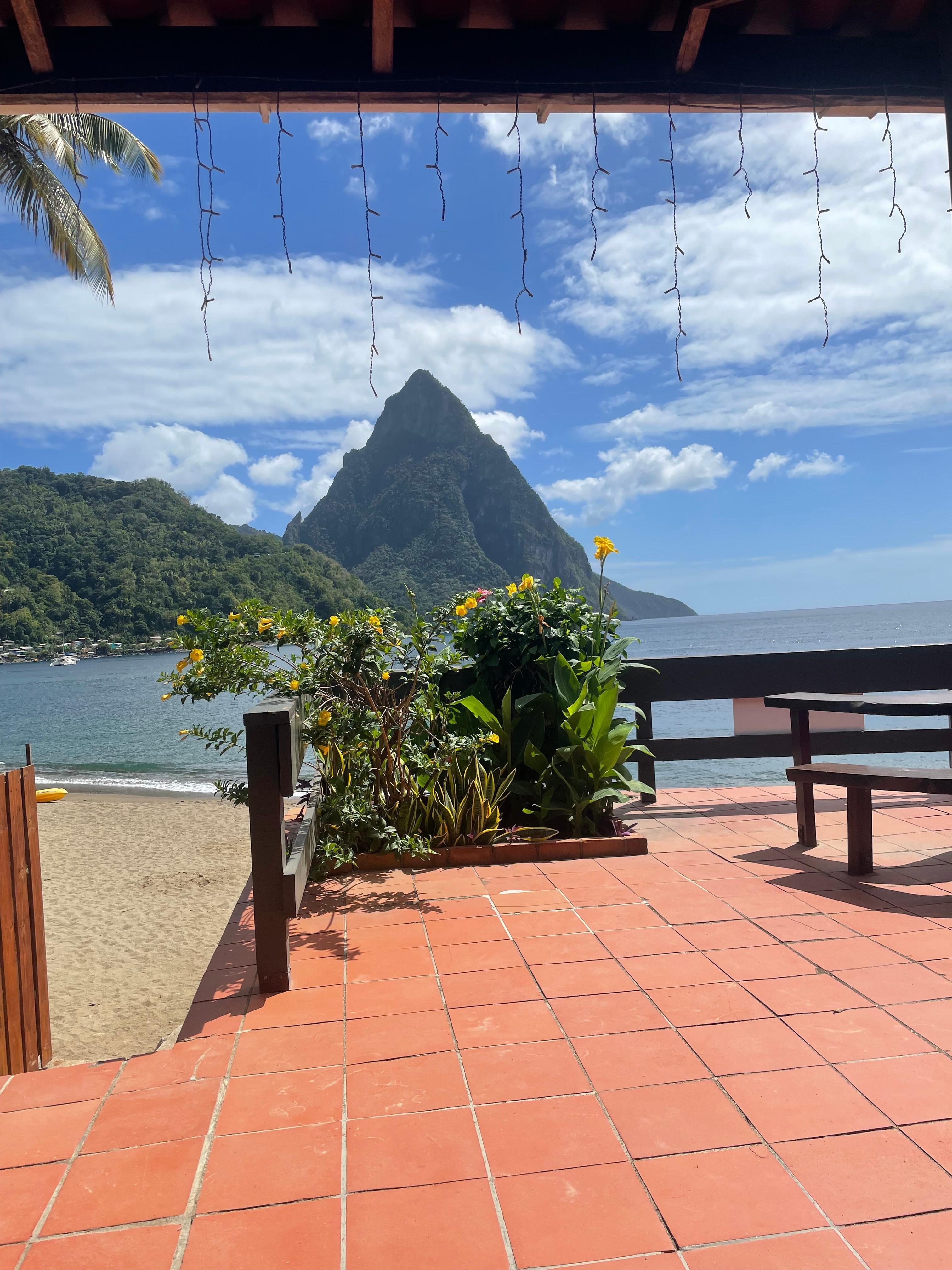 View from bar below hotel