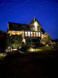 The beautiful main house where restaurant, spa and bar is located.