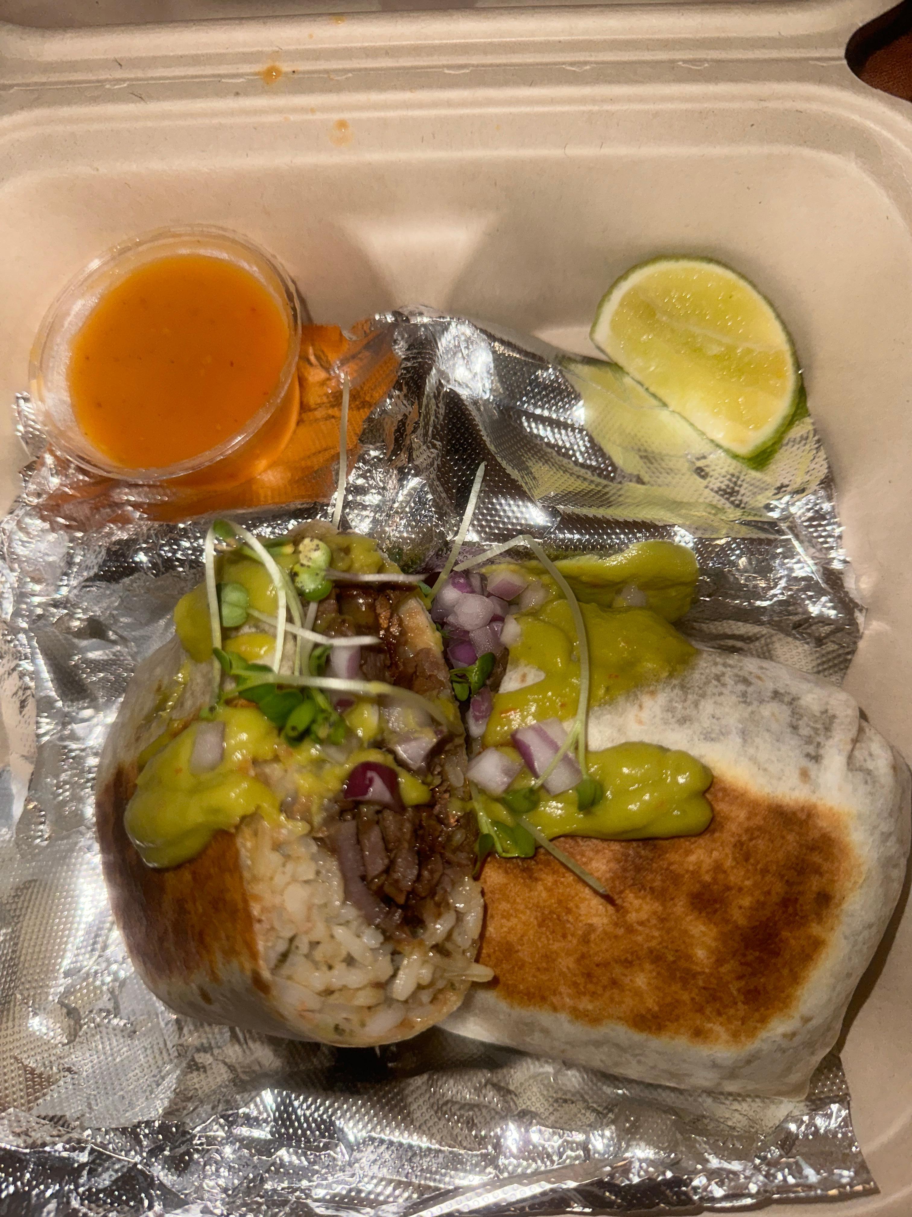 Carne asada burrito