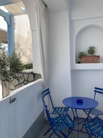 Private porch entrance to room