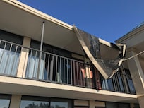 Piece off roof hanging.