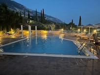Swimming pool in the evening