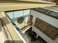 Central foyer view from the roof garden