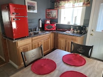 Quaint little kitchen.