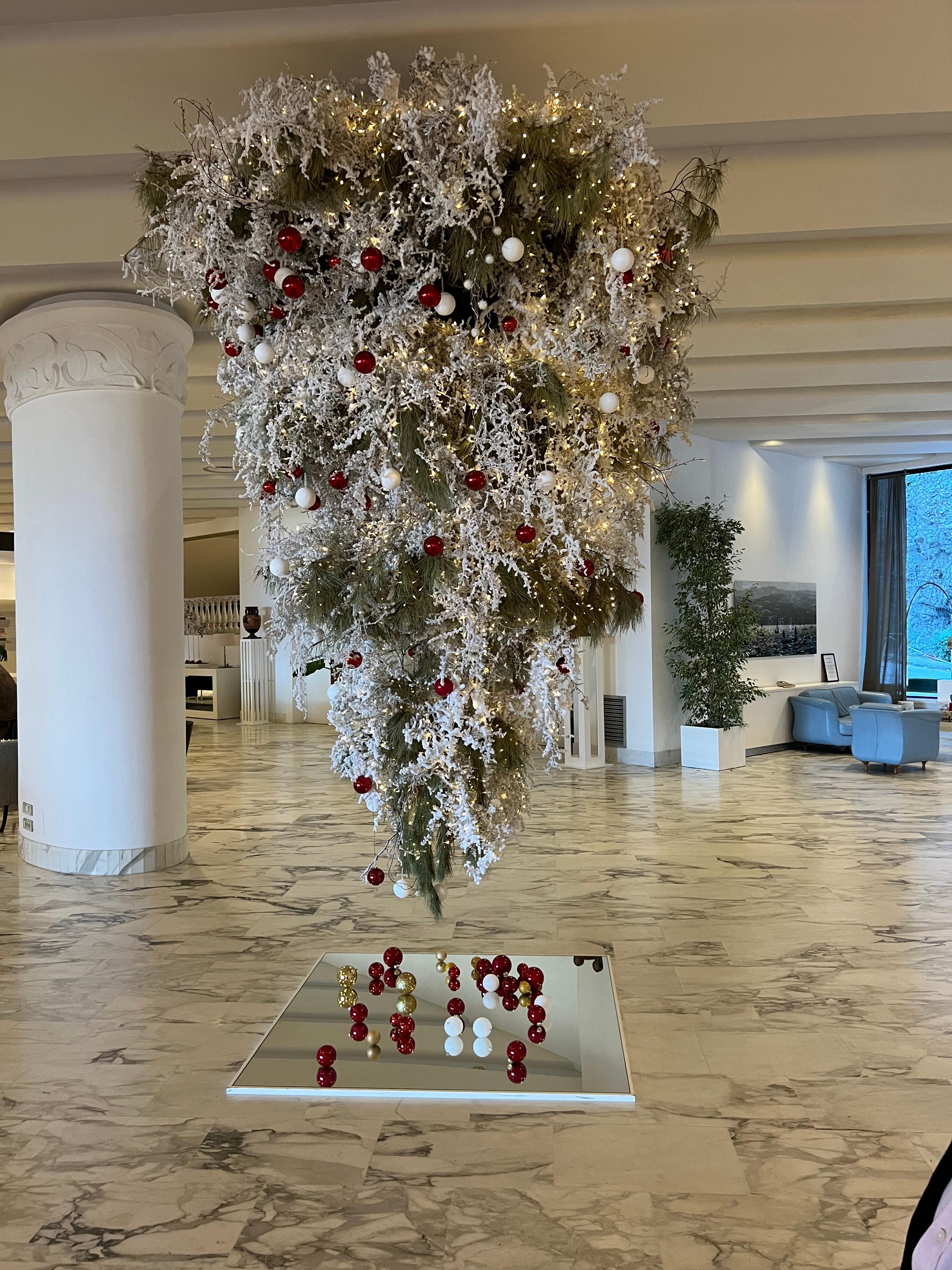 Main lobby at Christmas
