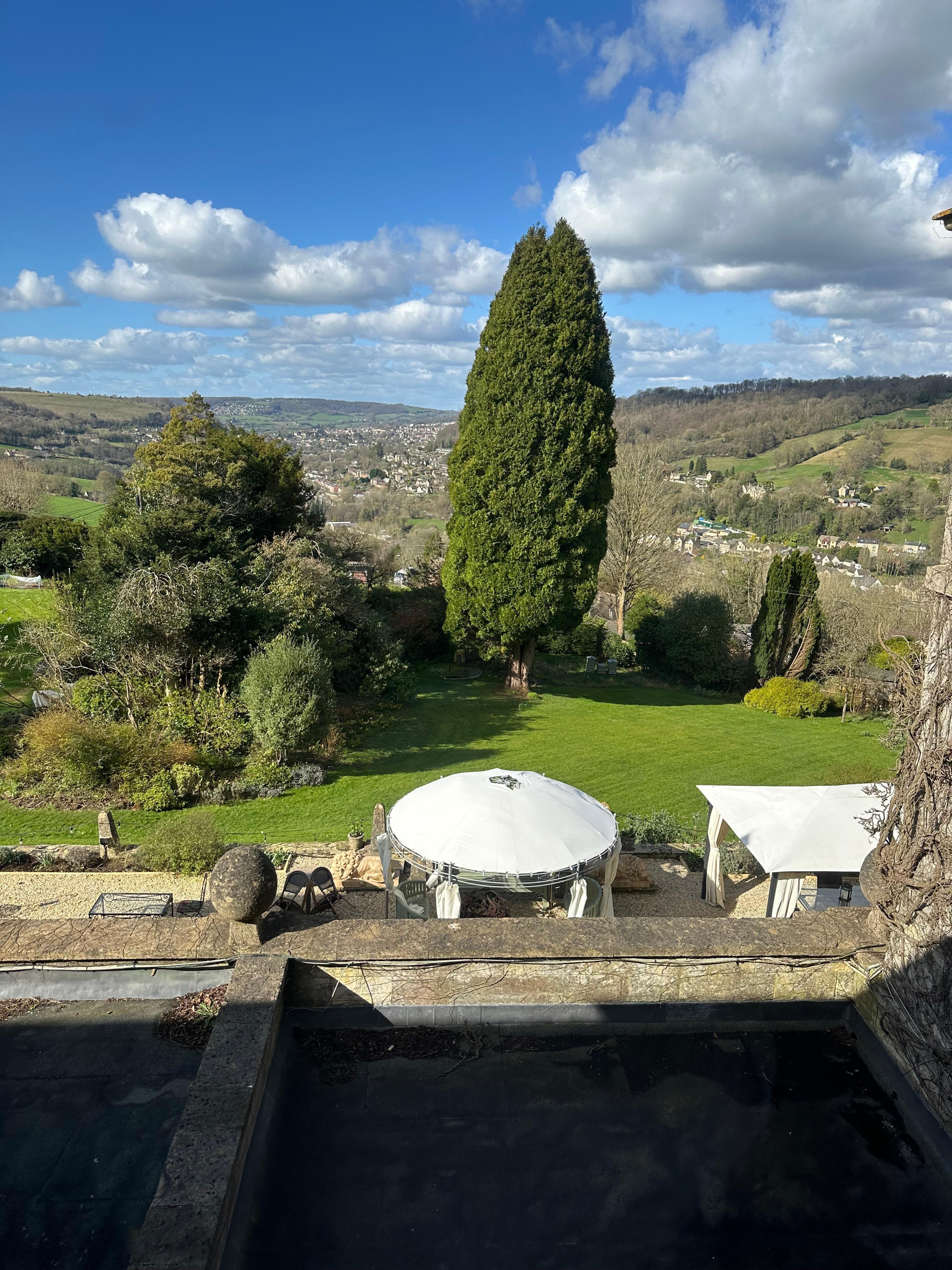 The stunning view from the terrace