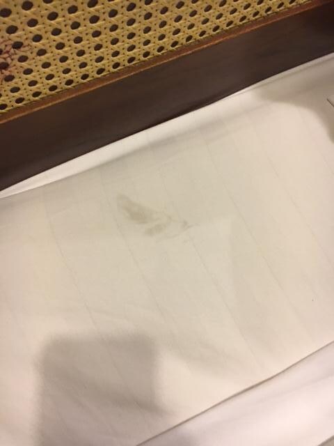 stained comforter