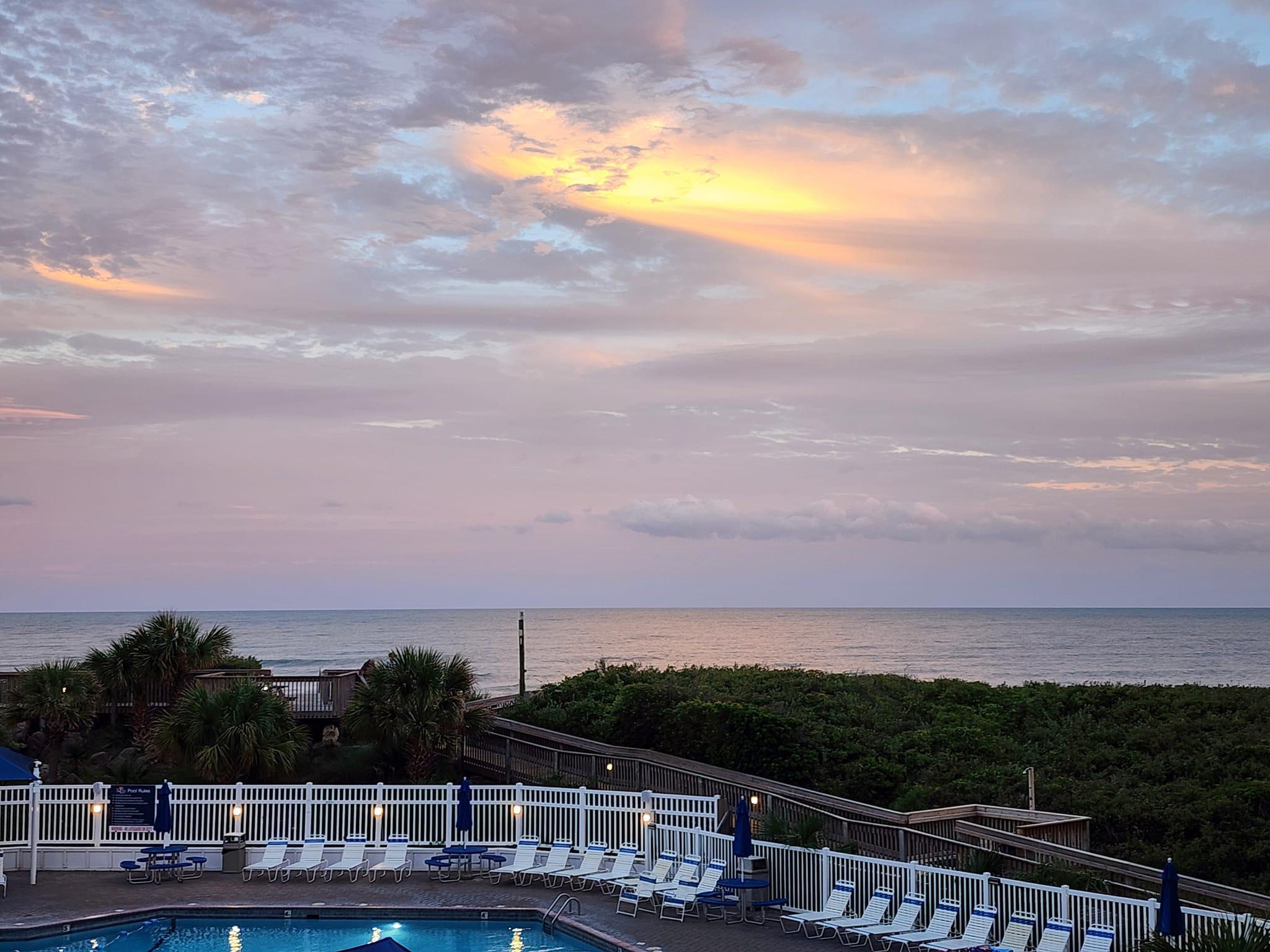 View of ocean and pool from the balcony