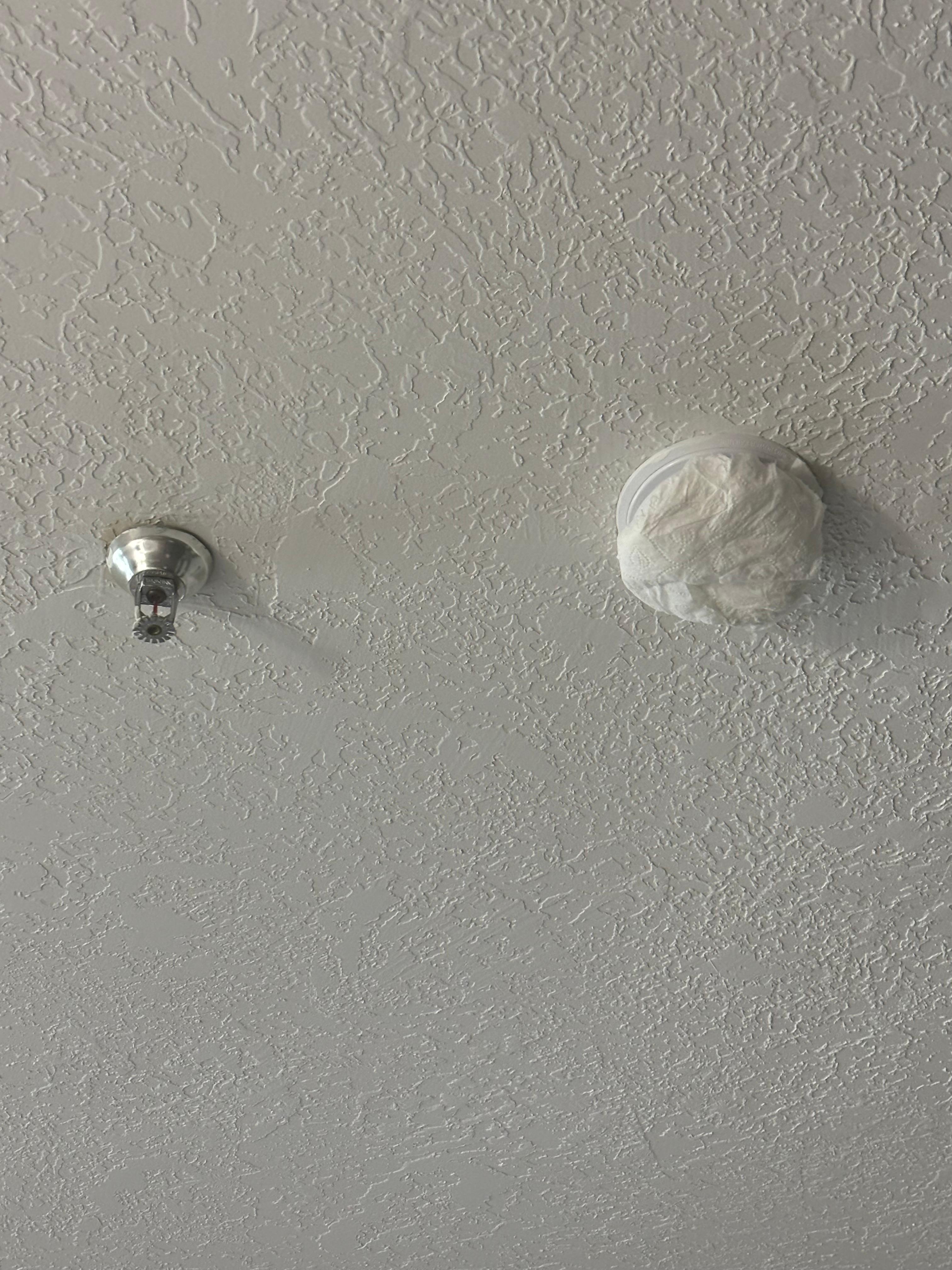 Smoke detector in room 302