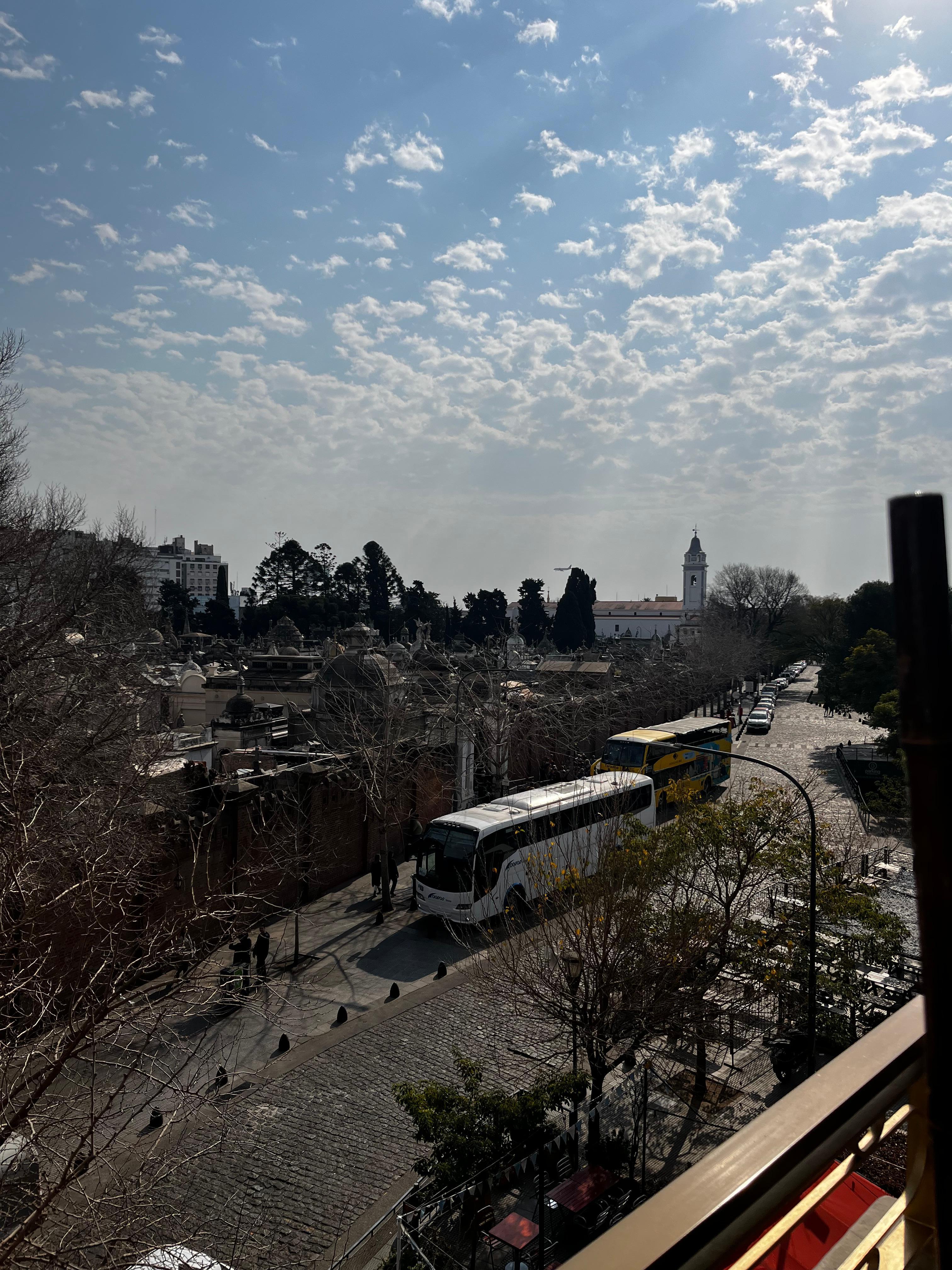 View from our 3rd story room of Recoleta Cemetery 