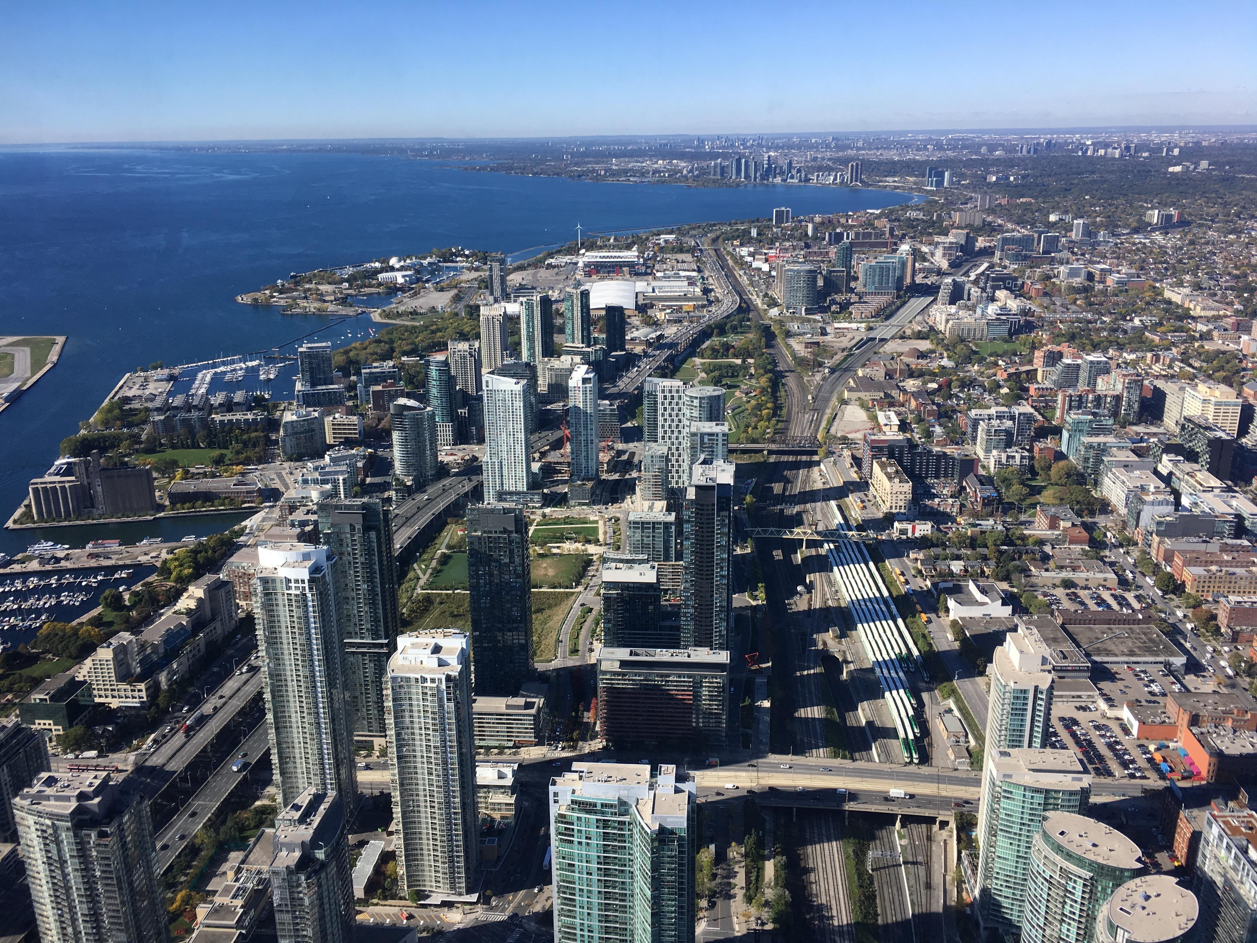 View of downtown Toronto from CN tower