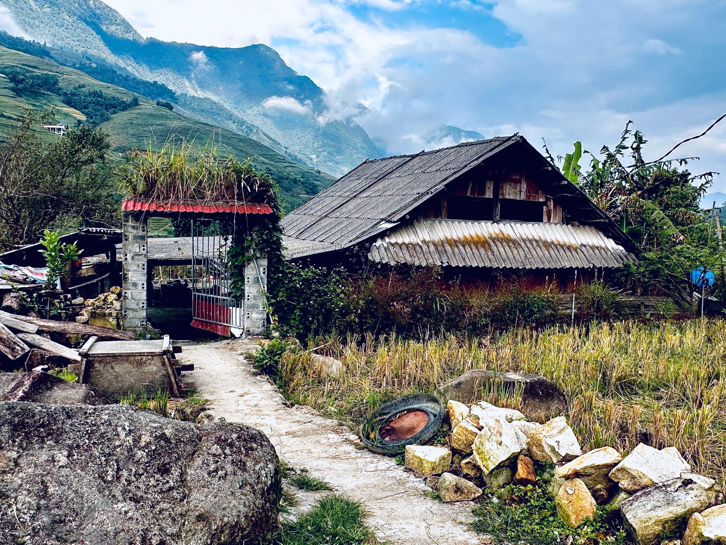 Light trekking thru Black Hmong village