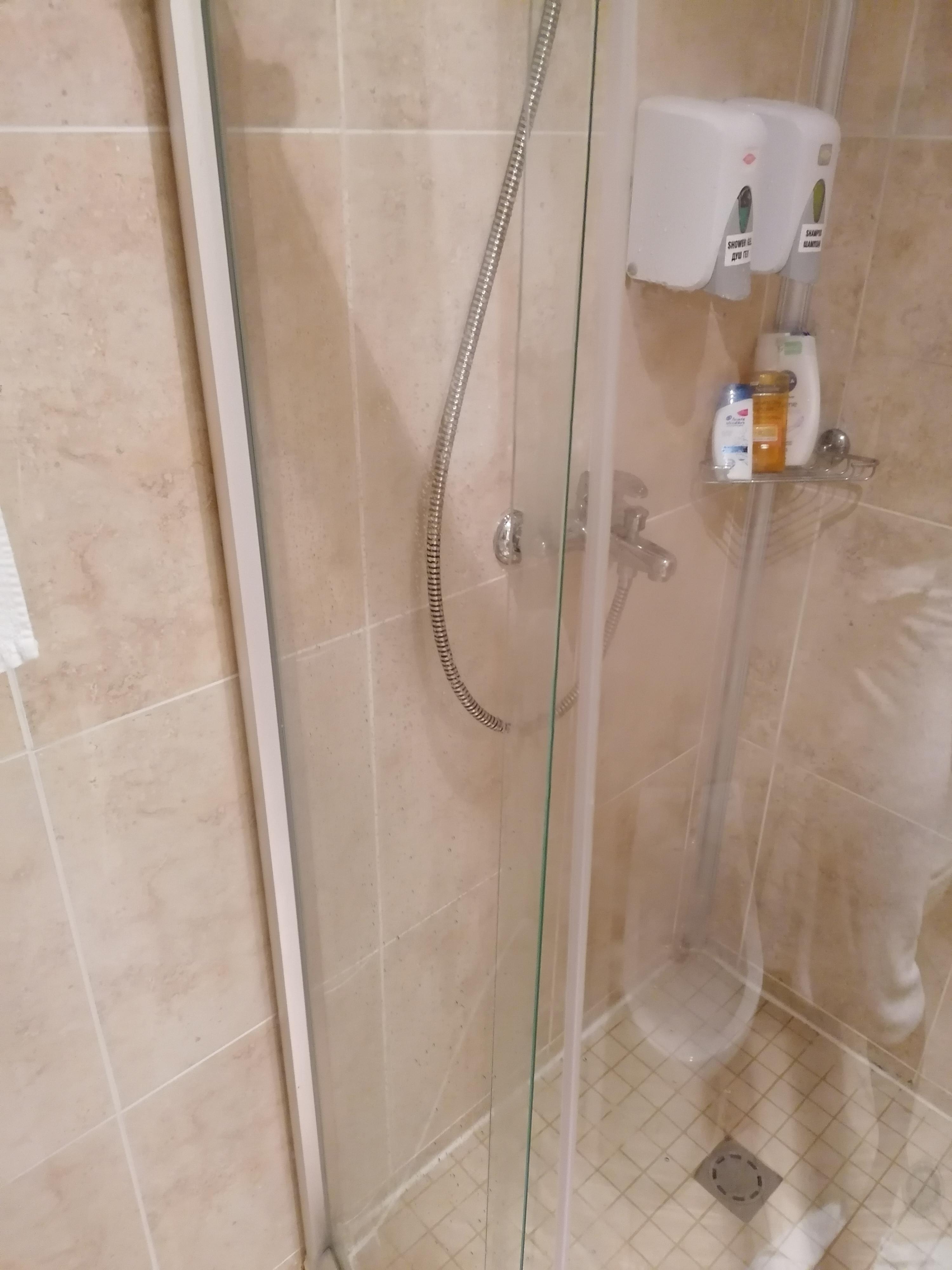 Shower parts not fitted. 